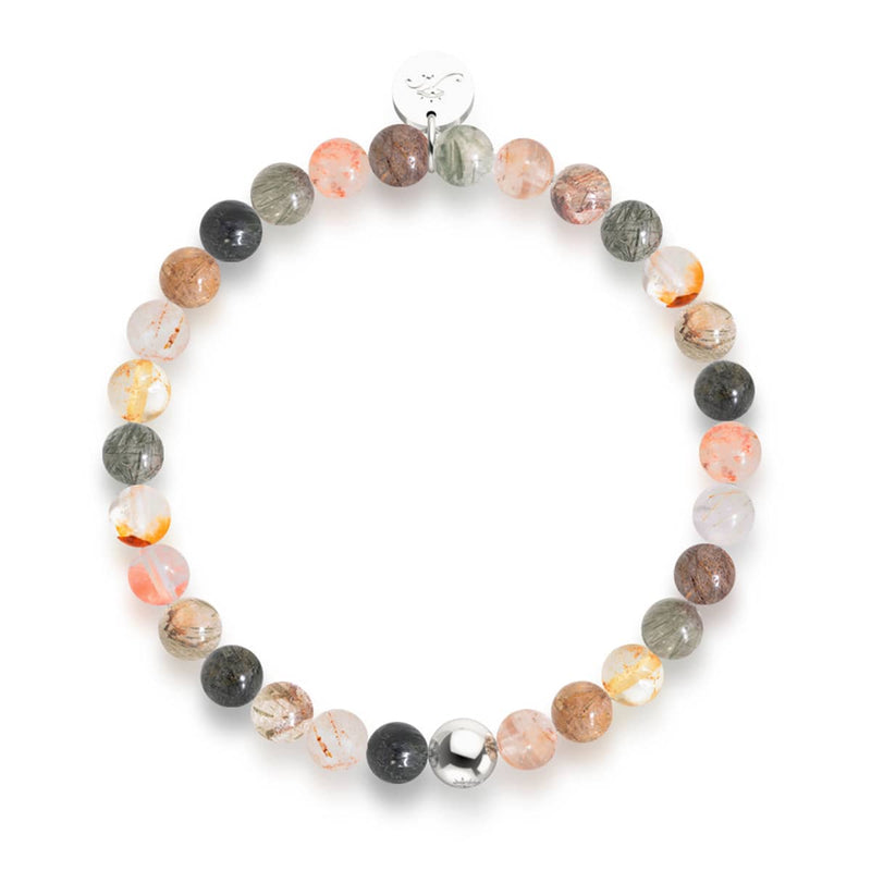 Woodland Quartz | Silver | Healing Gemstone Bead Bracelet
