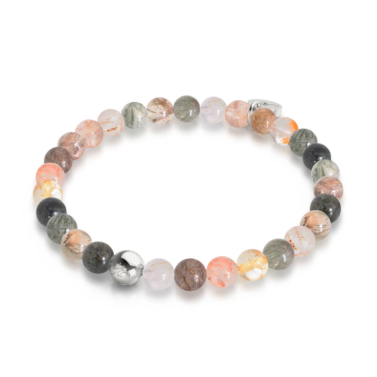 Woodland Quartz | Silver | Healing Gemstone Bead Bracelet