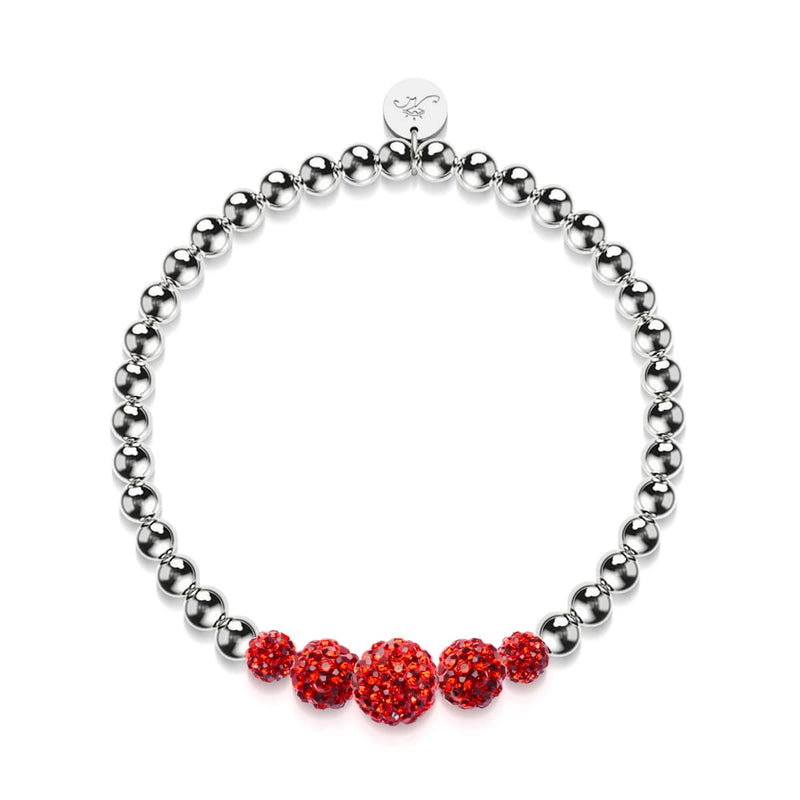 Cherry Sparkle | Crystal Cascade Kikiballa Bracelet
