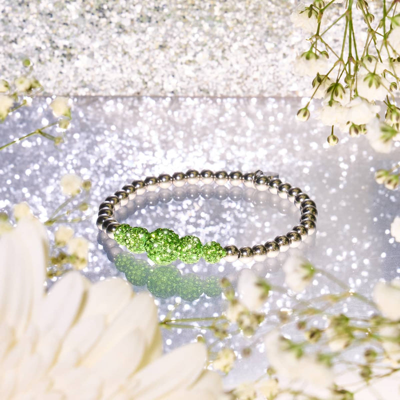 Palm Green | Crystal Cascade Kikiballa Bracelet