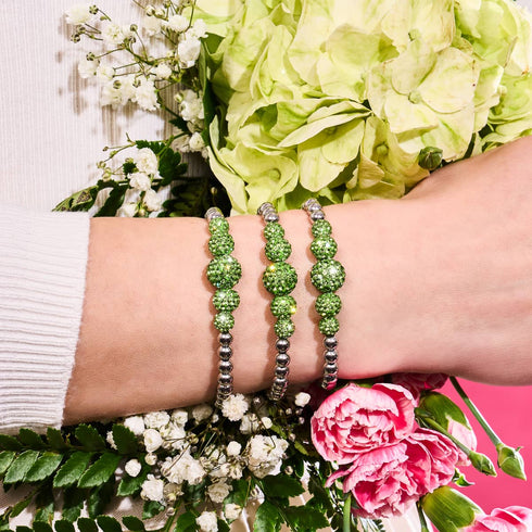 Palm Green | Crystal Cascade Kikiballa Bracelet
