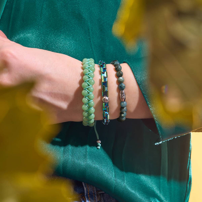 Viridian | Lumos Ceramic | Vitality Macrame Bracelet