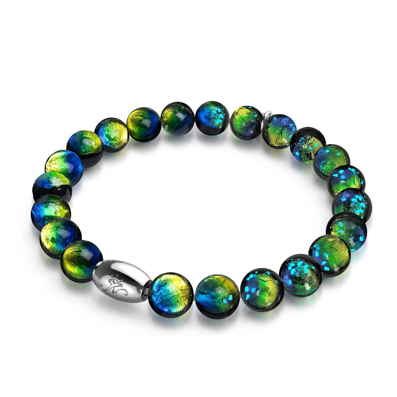 Turquoise Horizon | .925 Sterling Silver | Lunar Glass Bracelet