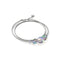 Grey | .925 Sterling Silver | Mermaid Glass Infinity Clasp Anklet