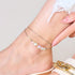 Peach | .925 Sterling Silver | Mermaid Glass Infinity Clasp Anklet