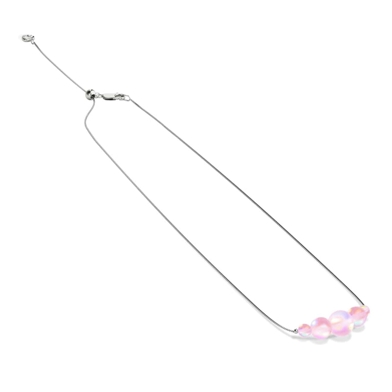 Pink | .925 Sterling Silver | Mermaid Glass Infinity Clasp Anklet