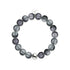 Carbonite | Silver | Mermaid Glass Statement Bracelet