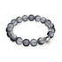 Carbonite | Silver | Mermaid Glass Statement Bracelet
