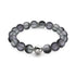 Carbonite | Silver | Mermaid Glass Statement Bracelet