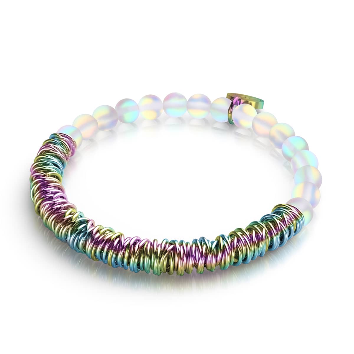 Rainbow White | Unicorn Silver | Mermaid Glass x Links of Love Bracelet