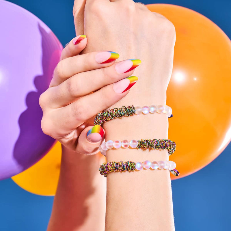 Rainbow White | Unicorn Silver | Mermaid Glass x Links of Love Bracelet