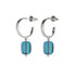 Grey | .925 Sterling Silver | Mermaid Glass Pebble Huggie Earrings