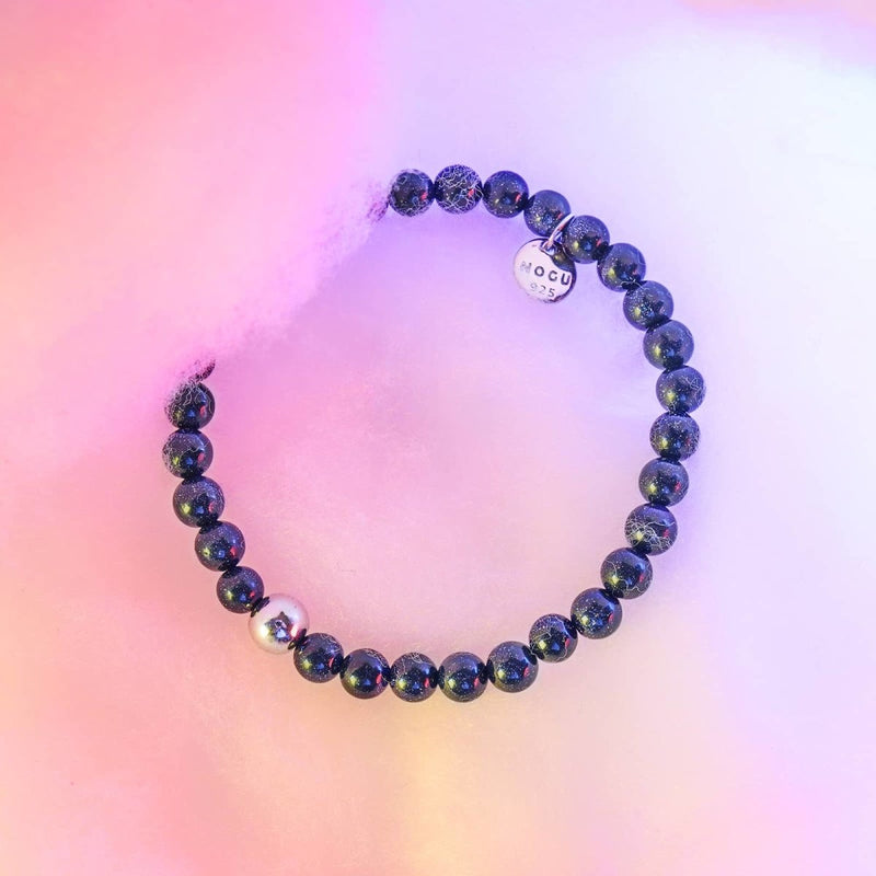 Blue Sand Stone | .925 Sterling Silver | Healing Gemstone Bead Bracelet