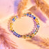Sun and Sky | Ukrainian Aid | Galaxy Glass Bead Bracelet