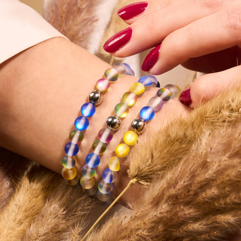 Sun and Sky | Ukrainian Aid | Mermaid Glass Bead Bracelet