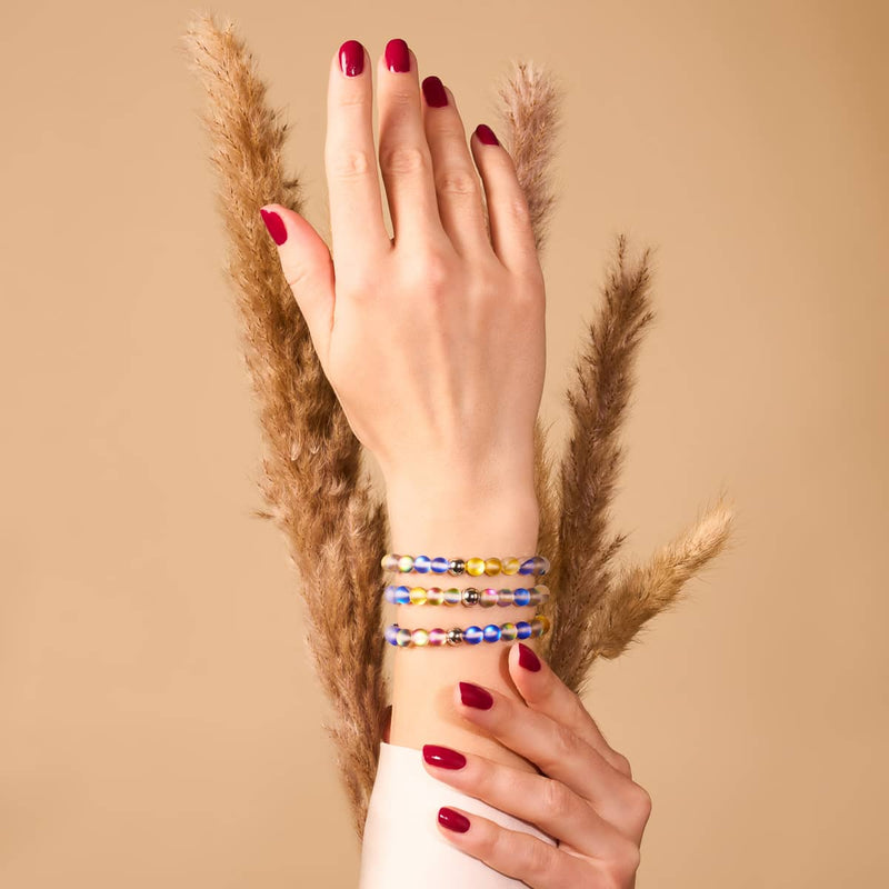 Sun and Sky | Ukrainian Aid | Mermaid Glass Bead Bracelet