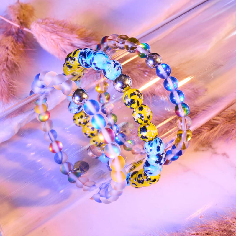 Sun and Sky | Ukrainian Aid | Mermaid Glass Bead Bracelet