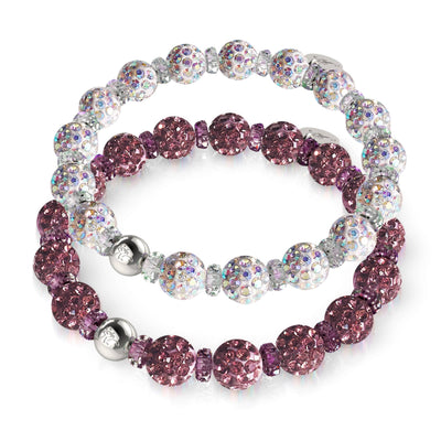 Frozen Plum Crystal Kikiballa Bracelet 2-Set