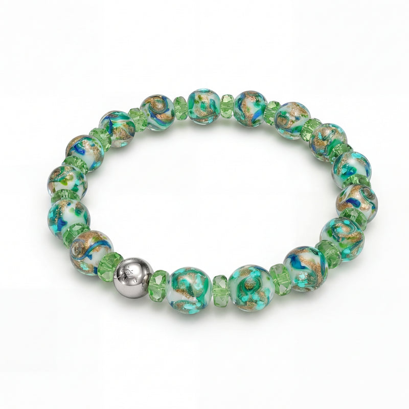 Emerald | Firefly Glass x Crystal Swirl Bracelet