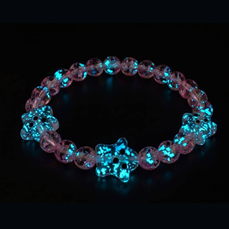 Blushing Spirit | Silver | Firefly Glass Ghost Bracelet