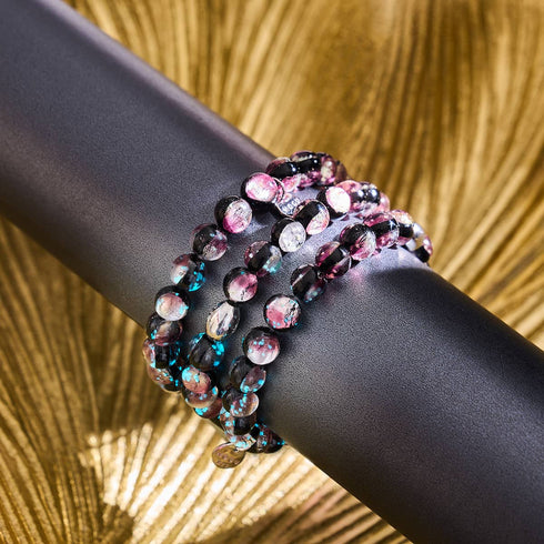 Violet Moon | .925 Sterling Silver | Lunar Glass Bracelet