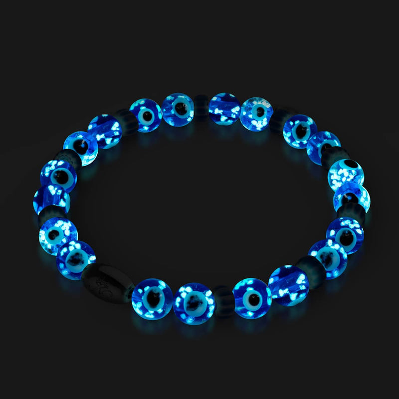 Nazar | .925 Sterling Silver | Firefly Glass Evil Eye Bracelet