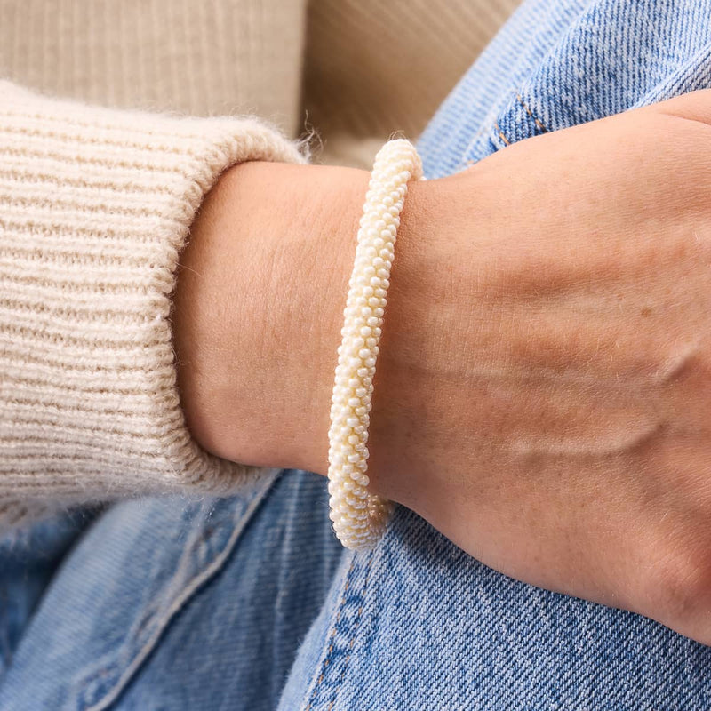 Light Beam | Himalayan Glass Bead Bracelet