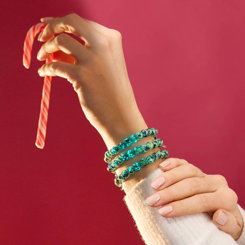 Blue Mint | .925 Sterling Silver | Firefly Glass Bracelet