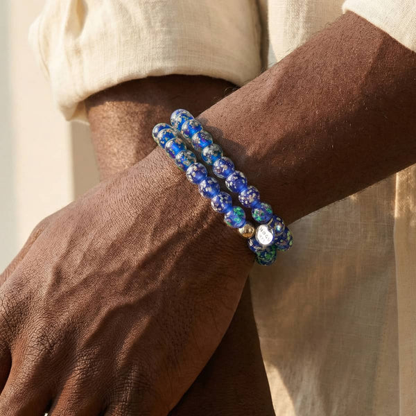 Sapphire | .925 Sterling Silver | Firefly Glass Bracelet