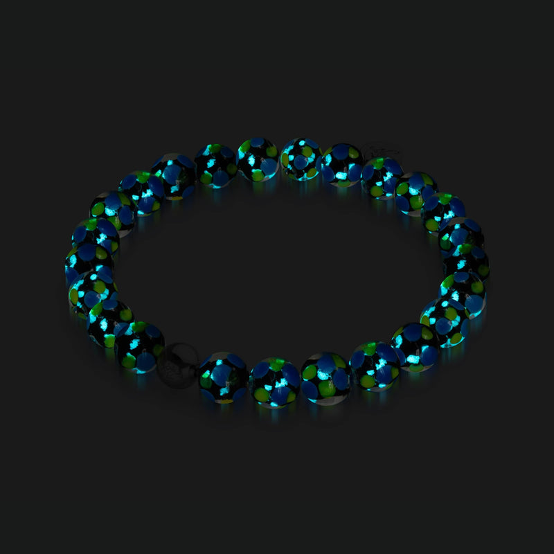 Blue Splash | Firefly Glass Polka Dot Bracelet