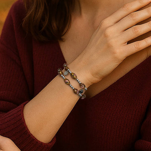 Caramel Rose | Lunar Glass Bloom Bracelet