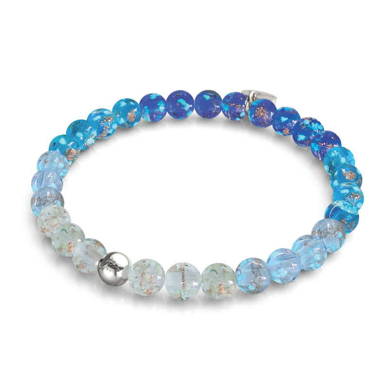 Aquamarine Ombre | 6mm Firefly Glass Bracelet