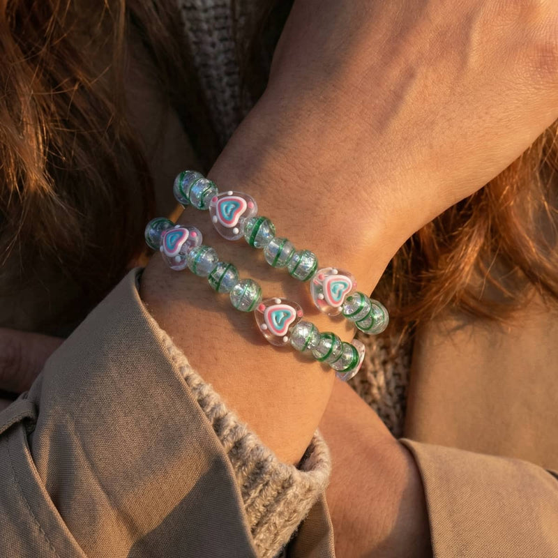 Teal Heartbreaker | Firework Glass Sugar Bracelet