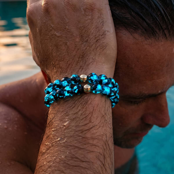 Teal Eclipse | Lunar Glass Bracelet