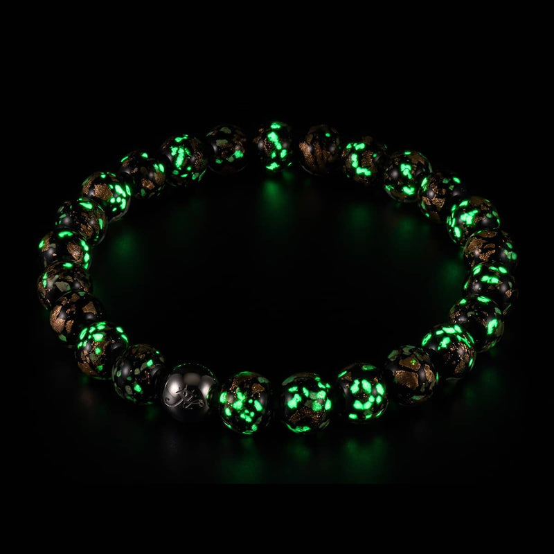 Obsidian | .925 Sterling Silver | Firefly Glass Bracelet