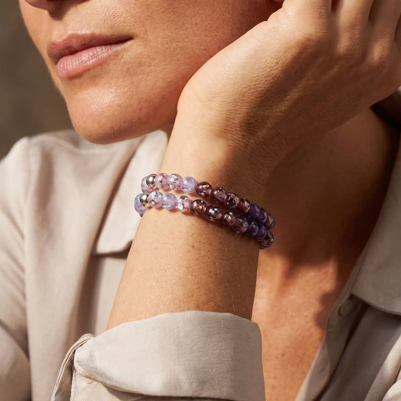 Violet Ombre | 6mm Firefly Glass Bracelet