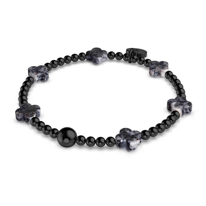 Luck in the Dark | Gunmetal | Clover Essence Bracelet