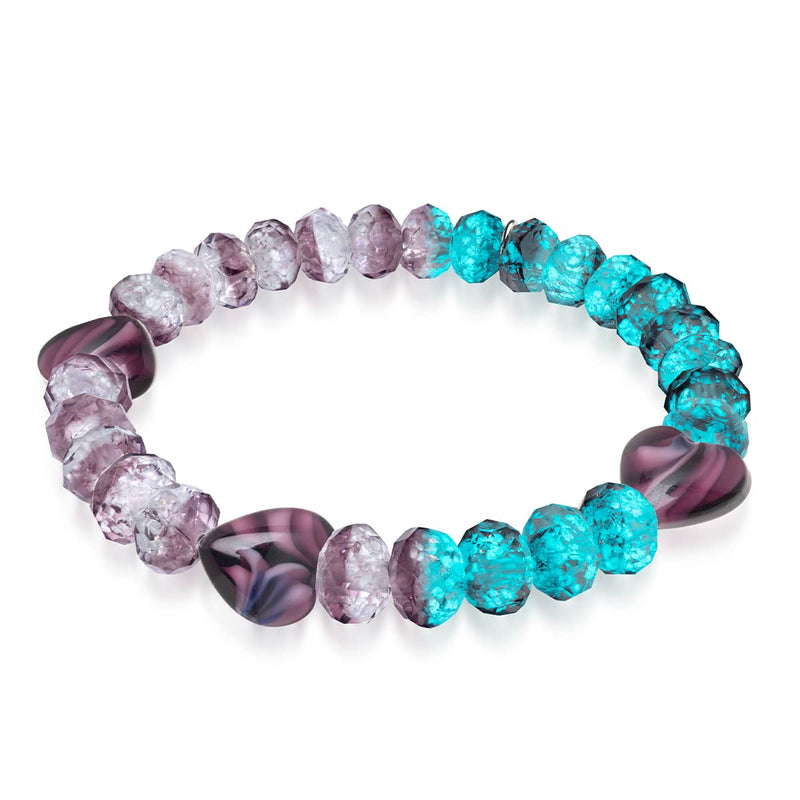 Plum | .925 Sterling Silver | Glowing Gradient Hearts Bracelet