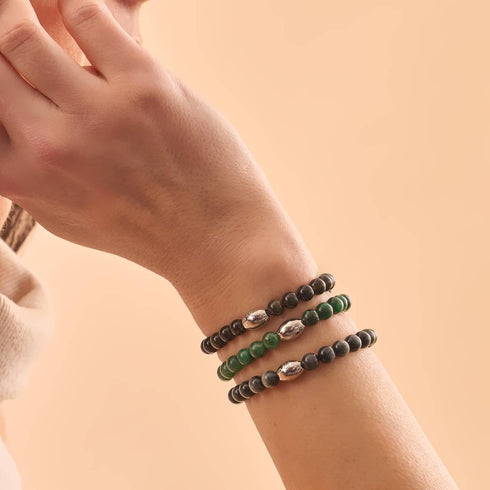 AAA Green Lepidolite | .925 Sterling Silver | Gemstone Bracelet