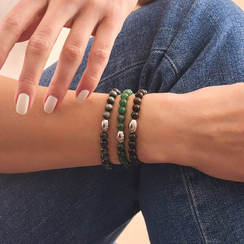 AAA Obsidian | .925 Sterling Silver | Gemstone Bracelet