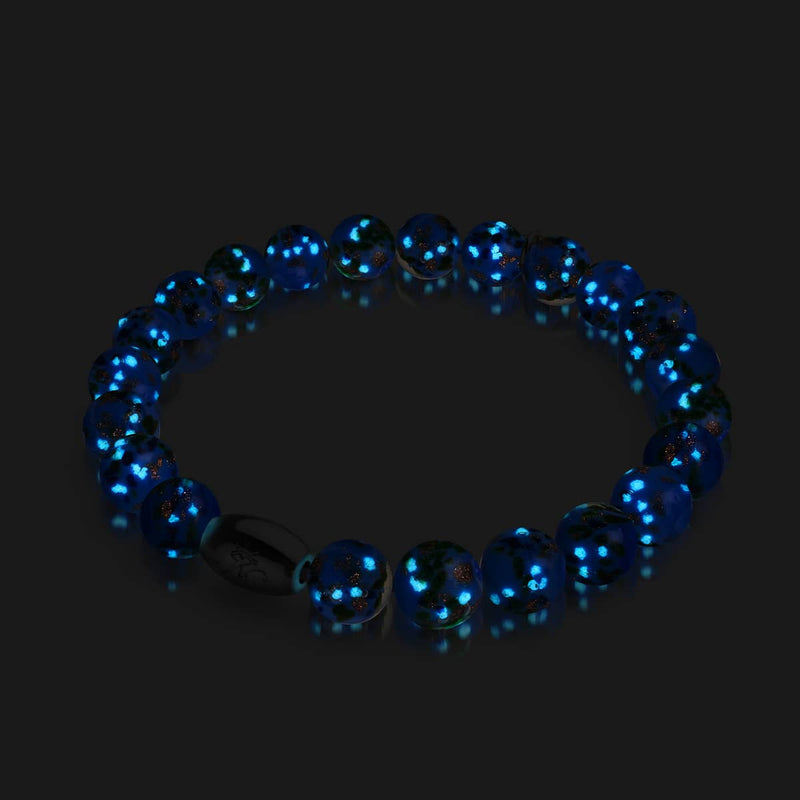 Azure Forest | .925 Sterling Silver | Firefly Glass Bracelet