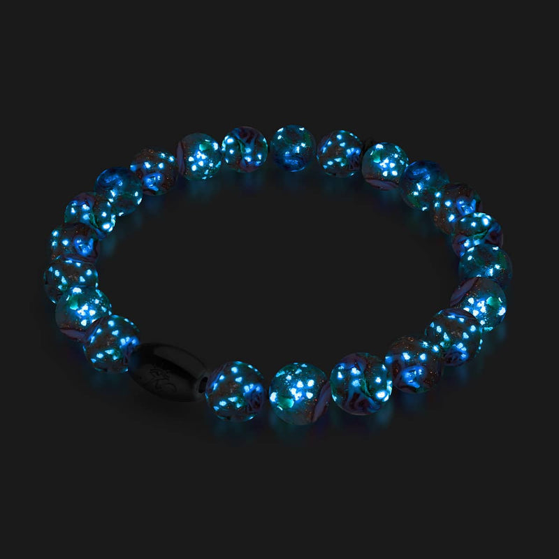 Blue Hydrangea | .925 Sterling Silver | Firefly Glass Garden Bracelet