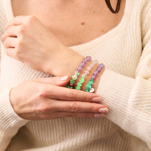Lilac | .925 Sterling Silver | Firefly Glass Bracelet