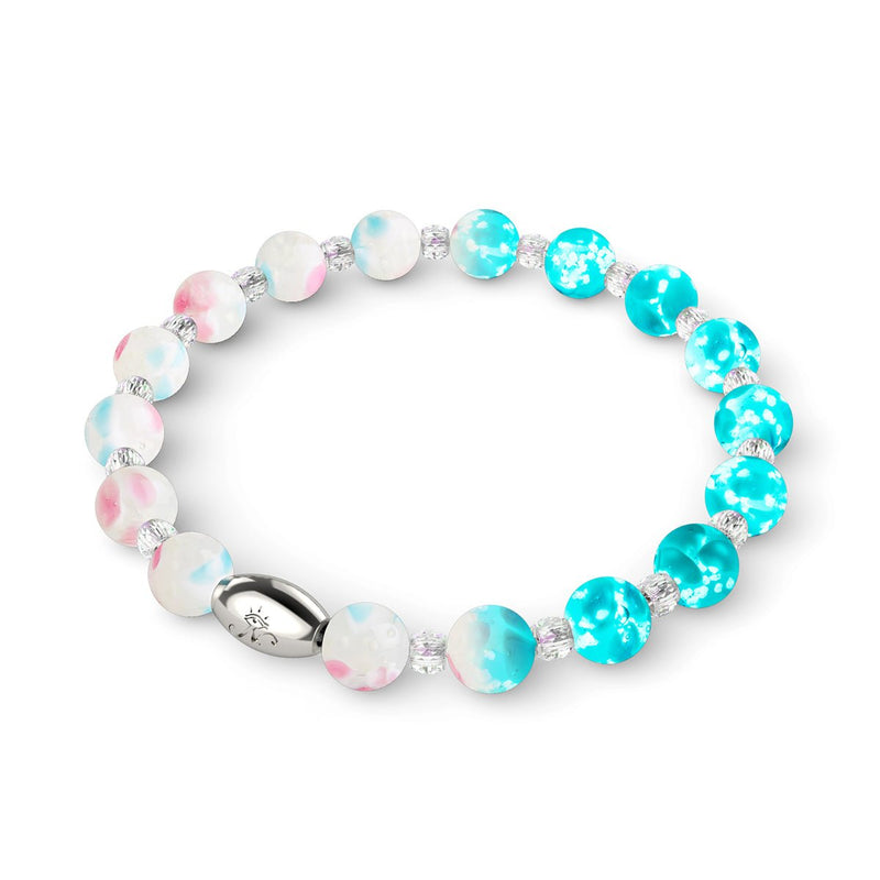 Orchid Blooms | .925 Sterling Silver | Firefly Glass Blossom Bracelet