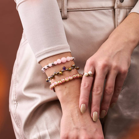 Primrose | .925 Sterling Silver | Firefly Glass Garden Bracelet