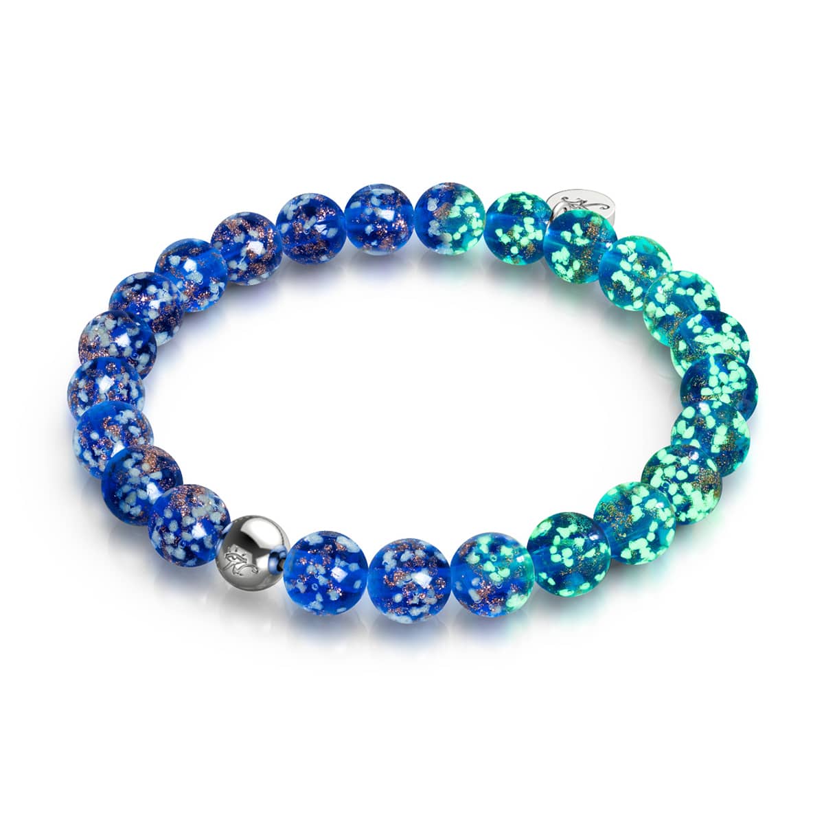 Sapphire Sterling Silver Firefly Glass Bracelet – NOGU