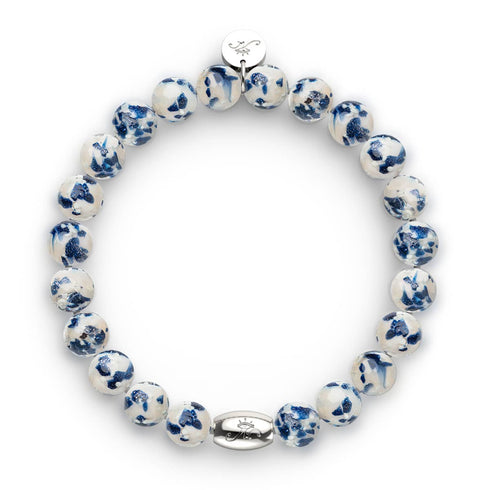 Starlit Waves | .925 Sterling Silver | Firefly Glass Bracelet