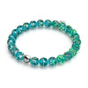 Teal | .925 Sterling Silver | Firefly Glass Bracelet
