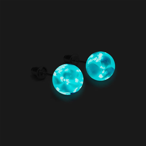 Orchid Blooms | .925 Sterling Silver | Firefly Glass Blossom Earrings