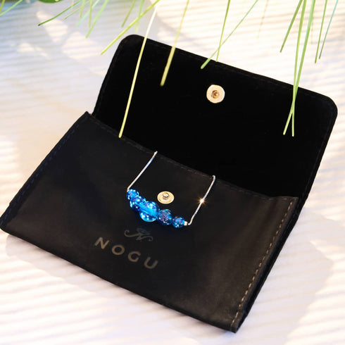Topaz Flame | .925 Sterling Silver | Firefly Glass Infinity Clasp Necklace
